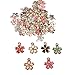 PDTXCLS Zmaomaoy Luckycivia 60 Pcs Flowers Charms, Enamel Cherry Blossoms Flower Charm Pendant, DIY Jewelry Making Necklace Bracelet Earring Accessories