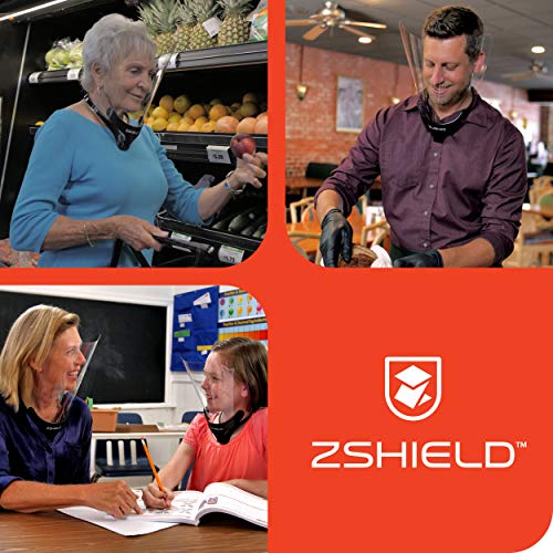 ZShield Wrap - Reusable Face Shield - Made in USA - Full Face Clear Lens & Lightweight Neck Mount Design (Ear to Ear Coverage, 1 Pack) - Image 5