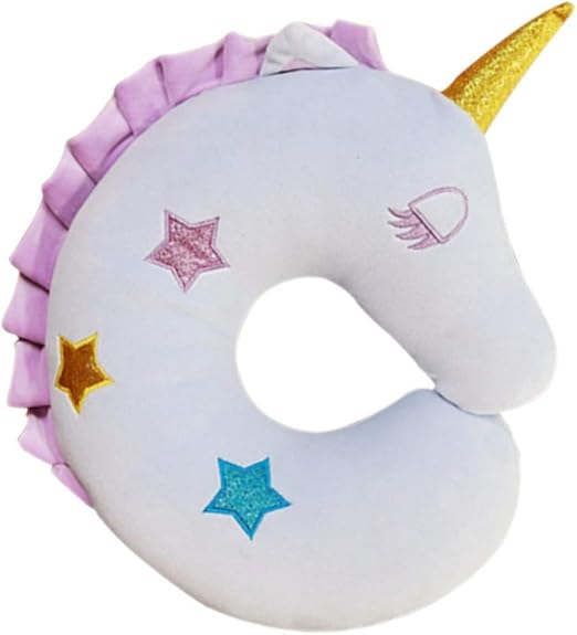 Amazon Com Unicorn Travel Pillow For Kids Soft Plush Animal Neck