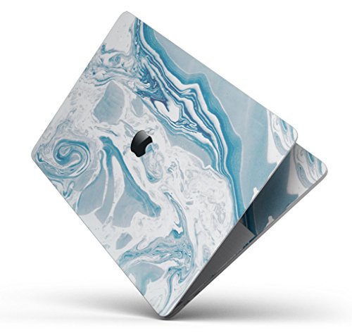 Marble Pattern Design Skinz Premium Full-Body Cover Wrap Decal Skin-Kit for the MacBook 15" Pro with Retina Display (A1398) - Mixtured Blue 57 Textured Marble