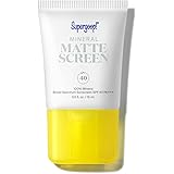 Supergoop! Mineral Mattescreen (SPF 40) - 15 mL - 100% Mineral, Oil-Free Broad Spectrum Sunscreen - Smooths Skin’s Appearance