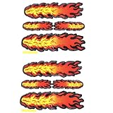 uxcell® Automobile Adhesive Fire Flame Decal Sticker Orange Red Yellow Pair