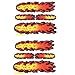uxcell® Automobile Adhesive Fire Flame Decal Sticker Orange Red Yellow Pair