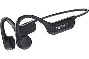 Yorlu Bone Conduction Headphones, 2025 Upgrade Open Ear Bluetooth 5.4 Headphones with Mic, 10Hrs Playtime Bone Conduction Earbuds, IP56 Waterproof Earphones for Workout, Hiking