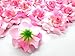 (24) Silk Two-tone Light Pink Roses Flower Head - 1.75