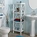 RiverRidge X-Frame Bath Collection-4-Shelf Storage Tower, White