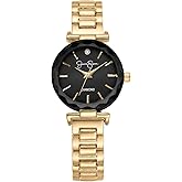 Jessica Simpson Diamond Collection Women's Watch, Classic Quartz, Metal Band, Round Faceted Crystal Face, Elegant Dress Watch for Women