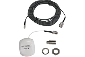 SRS SATELLITE RADIO SUPERSTORE SRA-25 Sirius Satellite Radio Marine Antenna with 25 Cable, Low Profile Flush Mount Design with High Grade RG-174 Cable with TNC Connector and Straight SMB Connector, for RVs, Trucks, Boats