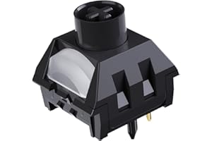 ZHOUWANG Kailh Box Dark Chocolate Keyboard Switch for Mechanical Gaming Keyboard,Pre-Lubed with Dustproof Stem Linear 5-pin 55gf SMD LED All POM Switches(Dark Chocolate 108Pcs)