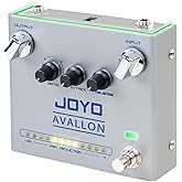 JOYO Studio Compressor Guitar Pedal, Ratio/Attack/Release Control with Gain Reduction Indicator &amp; Independent I/O, True Bypass (AVALLON R-19)