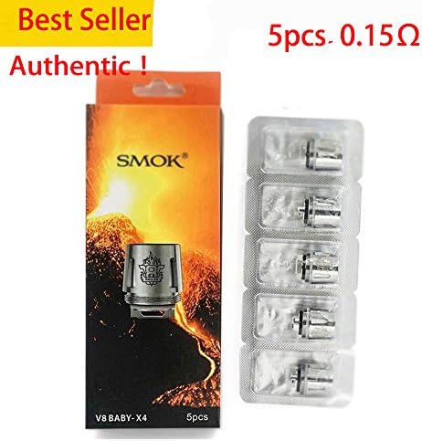 5pcs BABŸ X4 0.15 Cǒils For Smǒk ŦḞV8 BABŸ / BIG BABŸ TAṄK ȘticḰ V8 Ŧ-Priv ProColŏr Aliȇn KIŦ