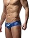 K-Men Men Royal Blue Shiny Low Rise Bikini Briefs Bulge Pouch Cheeky Underwear L