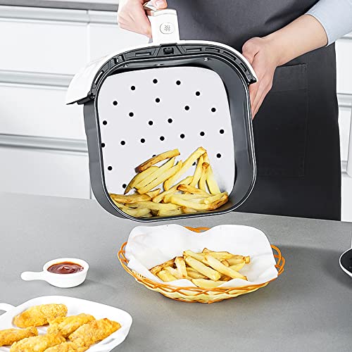 GZHOK 100pcs Air Fryer Liners，Parchment Paper Sheets for Toaster Oven
