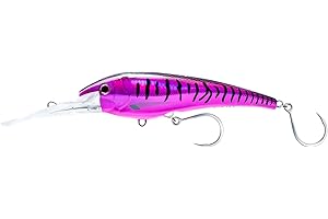 Nomad Design DTX Minnow with Patented Autotune System - Distressed Baitfish Swimming Action, BKK Diablo