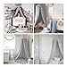 Bed Canopy, Dyna-Living Dome Tent Room Decorate W/Assembly Tools for Boys Girls Reading Playing Indoor Game House, Height-90 inch (Grey)