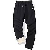 PEHMEA Fleece Joggers Pants for Men Winter Active Running Sherpa Lined Sweatpants