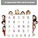 Attractivia Magnetic Big Alphabet ABC Flash Cards - 26 Sturdy Uppercase Large Letters - for Classroom Teachers, Homeschool, ESL, Toddlers 2-4 Years, Kids and Adults