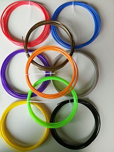 22 colours ABS 1.75mm 3D filament 20 + 2 free glow in the dark colours - for 3d printer or printing pen - multi sample pack