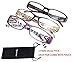 SOOLALA 3-Pairs Womens Designer Fashion Rhinestone Lightweight Reading Glasses, 1.5D