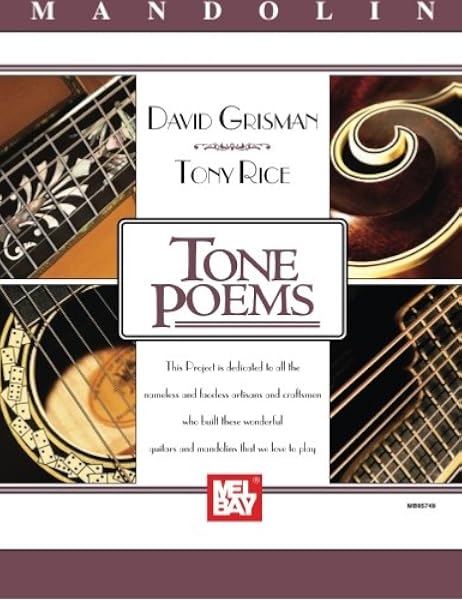 Amazon Com Tone Poems For Mandolin 9780786617470 Grisman David Rice Tony Books