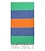 Swan Comfort 100% Natural Turkish Cotton Peshtemal for Beach Shower Bath Hammam Guest - Fast Drying - Orange - Green - Blue