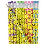 Emoji Pencil, 7.5-Inch 4 Dozens 48 Count Use As Reward Pencils ,Birthday Party Favors For Kids Or Rewards For Students