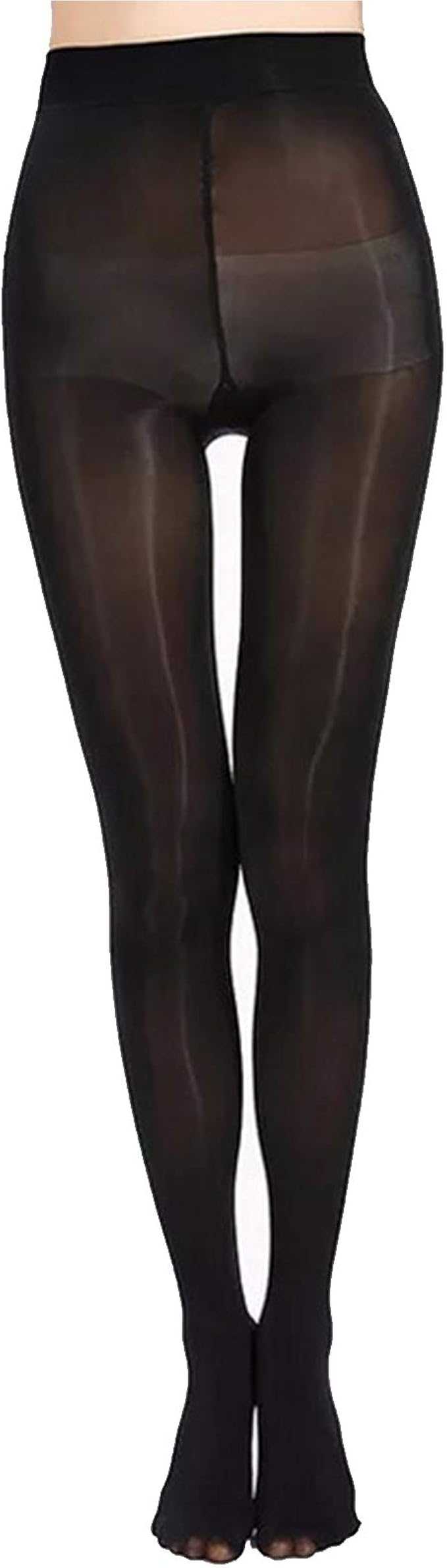 Women's Sexy Shiny Control Top Pantyhose Seamless Sheer