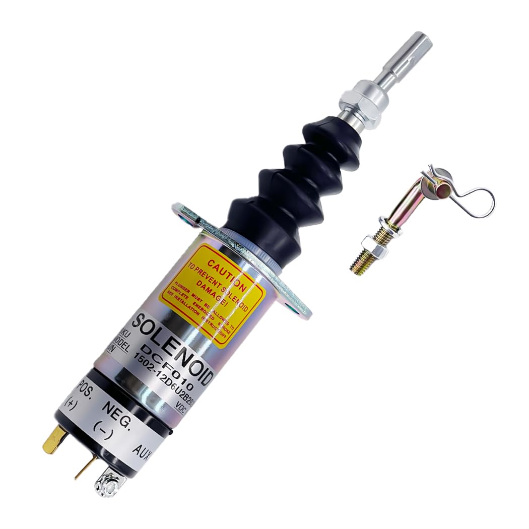 Photo 1 of ZeeKee 1502 Series Fuel Shut off Solenoid Stop Solenoid 1502-12D6U2B2S2A Compatible with Woodward 307-2546 Diesel Engine 12V