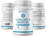Truth Nutra - Choline & Inositol - 30 Day Supply - Brain Health Supplement - All Natural Ingredients - Promotes Healthy Brain & Nerve Function - Helps Boost Mental Health