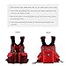 Kayaking Fishing Life Jacket Watersports Life Jacket with Multi-Pockets whistle and Reflective Stripe ( Color : Red )