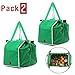 Home Kitchen Reusable Grocery Bags Set of 2, Foldable Shopping Tote Bag Organizer for Supermarket Trolley Cart Outdoor Camping, Holds Up to 40 lbs (Green)