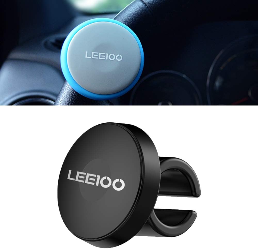 AINAAN Steering Wheel Spinner Knob,Car Booster Mini Power Handle for All Vehicle Auto SUV Truck Vans (Black)