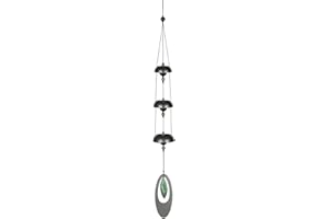 Woodstock Chimes Signature Collection, Woodstock Temple Bells 25'' Jade Wind Bells for Outdoor, Patio, Home or Garden Décor (TB3JAS)