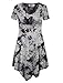 Lock and Love LL WT1063 Womens Short Sleeve All Over Tie-Dye Tunic Top XL White_Black