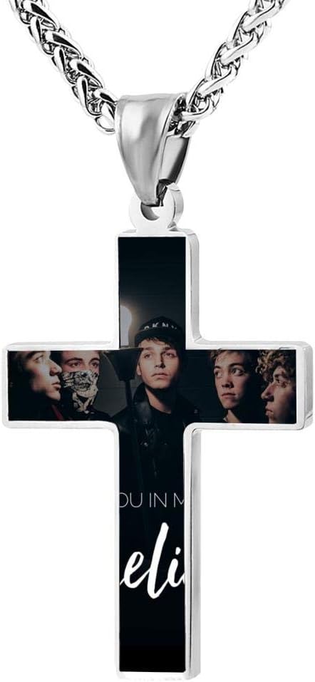 In the Limelight Silvery Cross Necklace Customized Religious Jewelry Zinc Alloy Pendant Men Women
