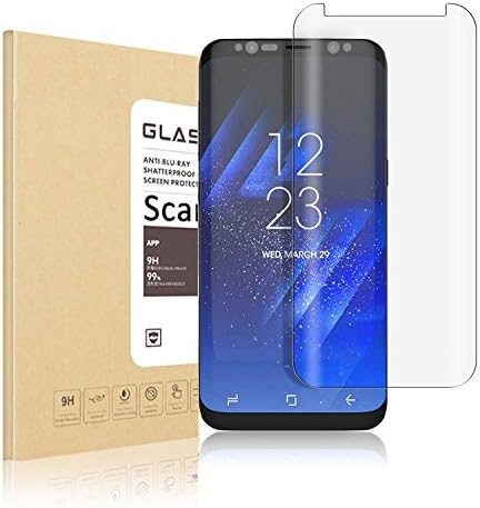 Galaxy S8 3D Curved Tempered Glass Screen Protector, Scarer Exact Design 100% Full Screen Coverage, HD Clear, Anti-Scratch, Anti-Fingerprint, Case Friendly, Bubble Free