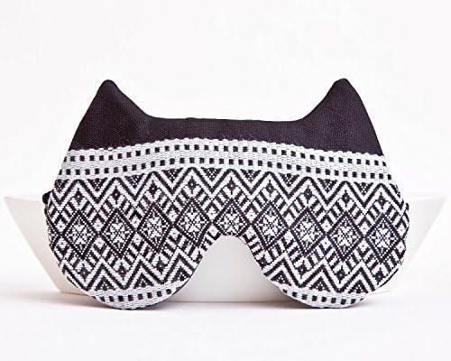 Black Tribal Blindfold, Cat Sleep Mask Light Blocking, Girlfriend Gift