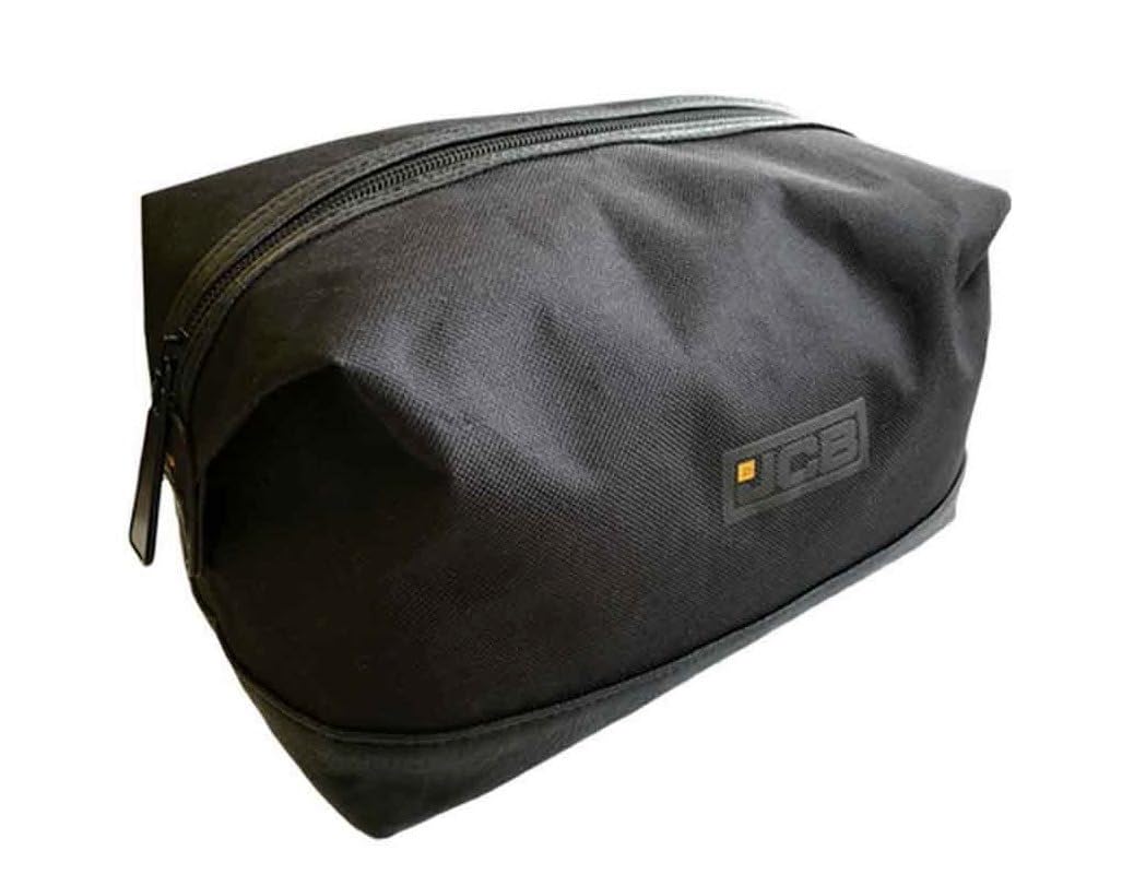 JCB Large Black Washbag Toiletry Bag for Men