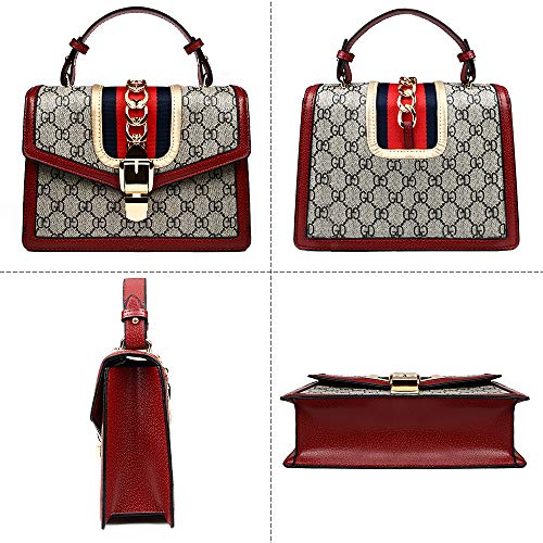 Beatfull Designer Women HandbagS, Retro Shoulder Bag Ladies Bee Bag Top Handle Hanfbag (brown-chain)