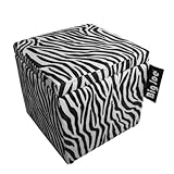 Big Joe Square Storage Ottoman, 15-Inch, Zebra