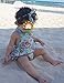 Fubin Baby Girl's Floral Print Ruffles Romper Summer Clothes With Headband,Mint,7-12 months