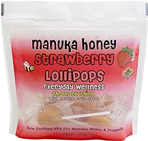 Pacific Resources Children's Strawberry and Manuka Honey Lollipops, 120-gram (Strawberry) by Pacific Resources