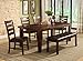 Milton Greens Stars Alicante Bench, 48 by 17 by 19-Inch, Dark Brown