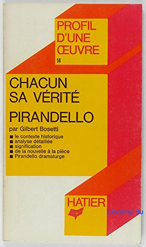 Chacun Sa Verite: Pirandello