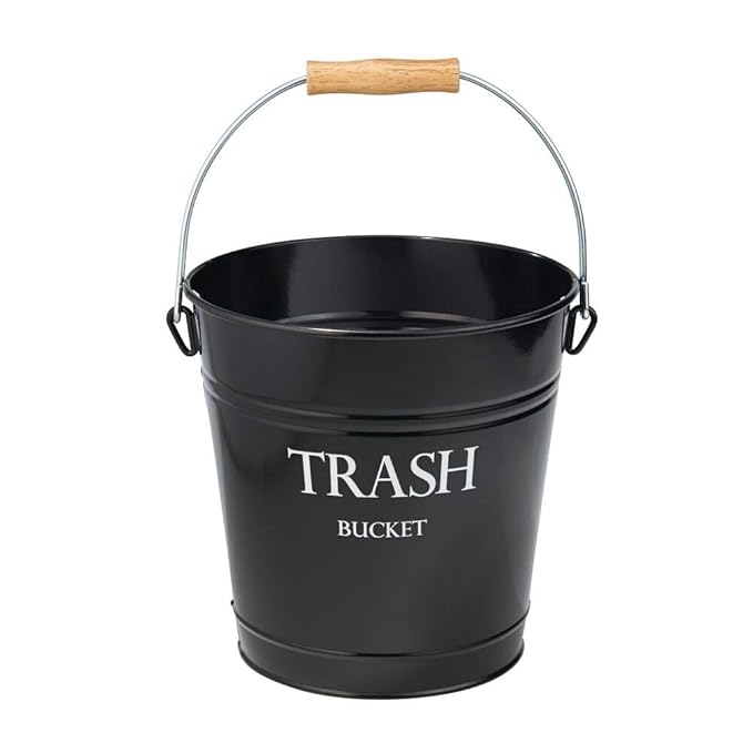 mDesign Waste Paper Basket Strong Metal Rubbish Bin Dustbin for The