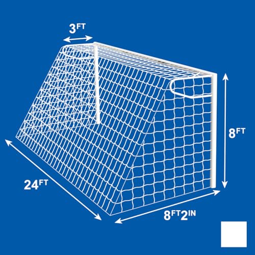 24ft x 8ft Soccer Goal Net 3mm Heavy Duty Full Size Soccer Goal Nets Pricepulse