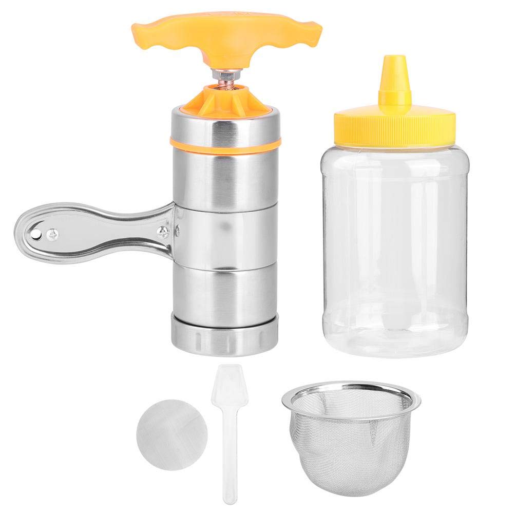 TOPINCN Portable Stainless Steel Honey Extractor Mini Honey Squeezer Squeezing Tool Beekeeping Tool Double-Sided Polished