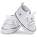 Unisex Baby Girls Boys Canvas Shoes Soft Sole Toddler First Walker Infant Sneaker Newborn Crib Shoes(White,6-12Month)