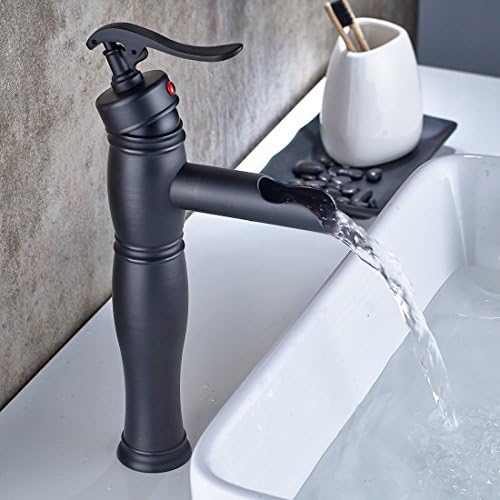 aimadi Tall Waterfall Bathroom Sink Vessel Faucet Single Handle Basin Mixer Tap,Oil Rubbed Bronze