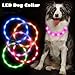 BSEEN Light Up Dog Collar, Silicone LED Pet Collar Rechargeable Glowing Puppy Necklace Safety Dog Lights for Night Walking (Pink)